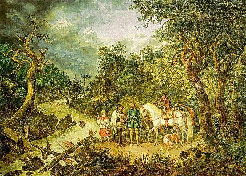 unknow artist Rudolf von Habsburg und der Priester oil painting picture